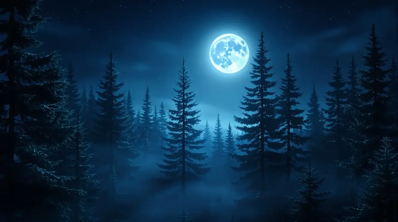 免费看电影网站 月夜杉林主题背景